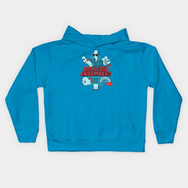 Book Club Assemble! Kids Hoodie by Made With Awesome